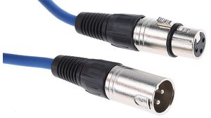 Audio Cable, Microphone, XLR 3-Pin Socket - XLR 3-Pin Plug, 3m